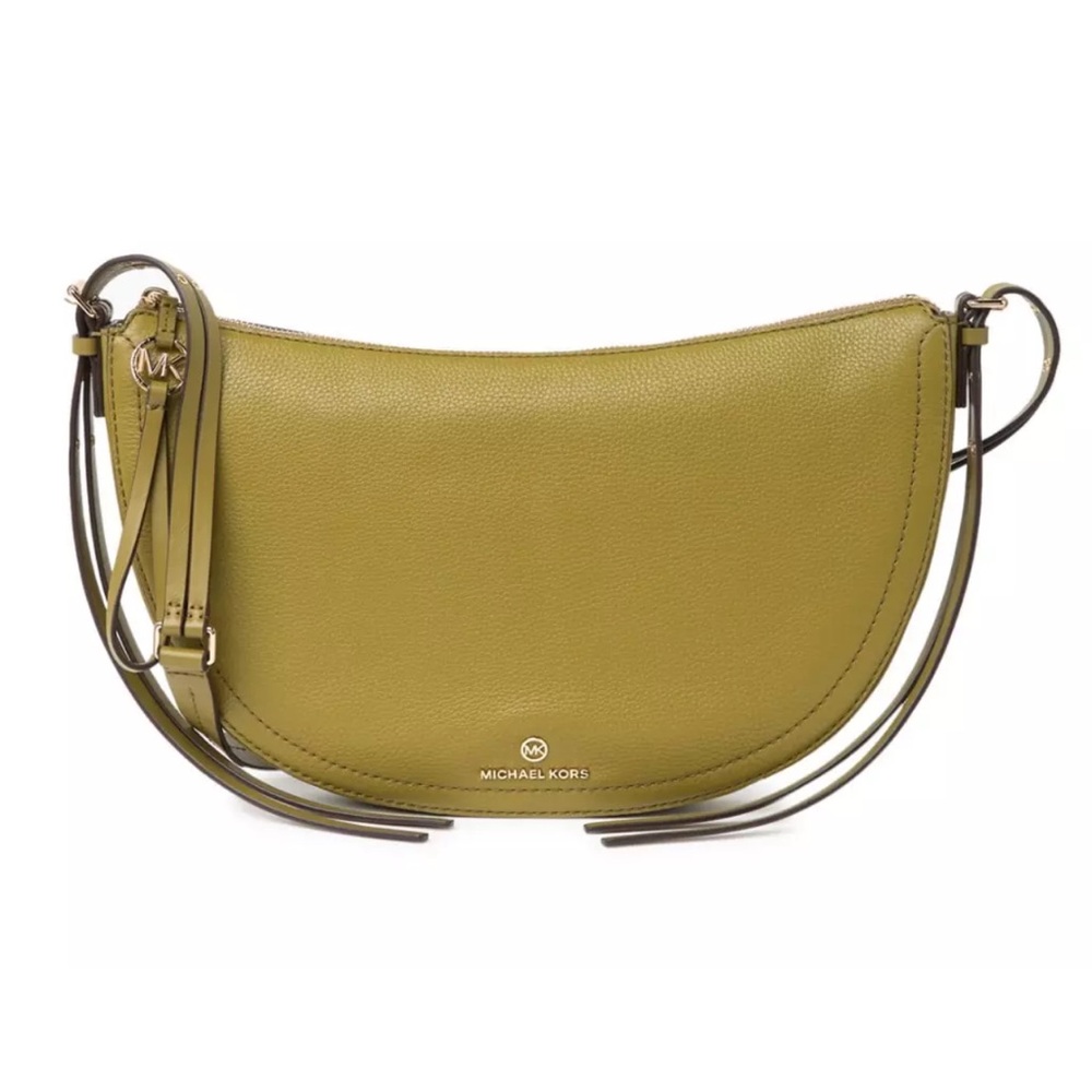 Michael Kors Camden pistachio colored leather bag